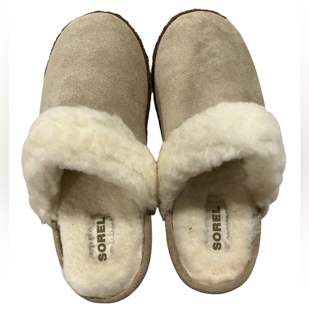 Sorel Tan Shearling Lined Slippers